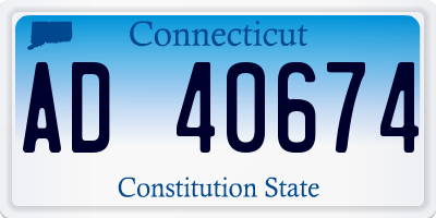 CT license plate AD40674