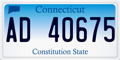 CT license plate AD40675