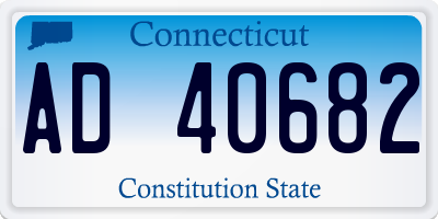CT license plate AD40682