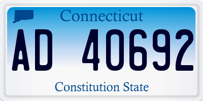CT license plate AD40692