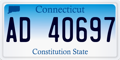 CT license plate AD40697