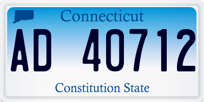 CT license plate AD40712