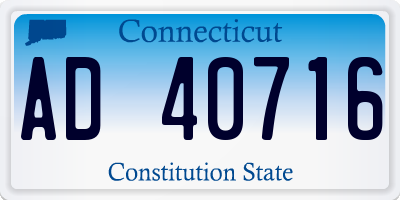 CT license plate AD40716