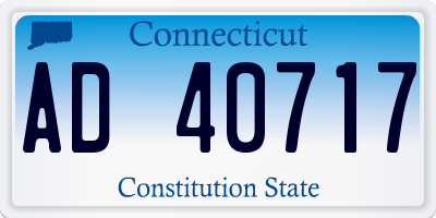CT license plate AD40717