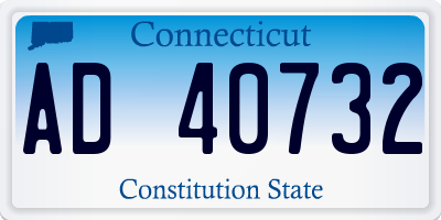 CT license plate AD40732