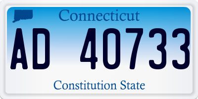 CT license plate AD40733