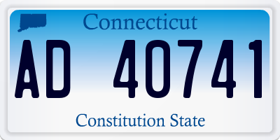 CT license plate AD40741