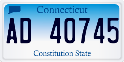 CT license plate AD40745