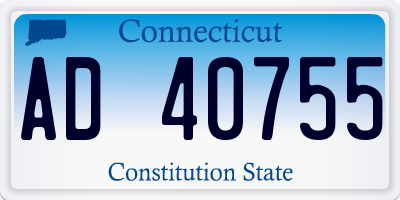 CT license plate AD40755