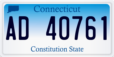 CT license plate AD40761