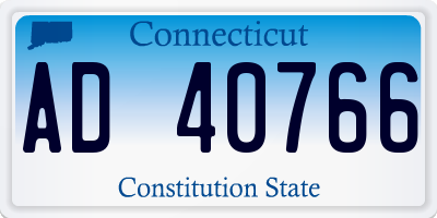 CT license plate AD40766