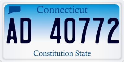 CT license plate AD40772