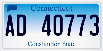 CT license plate AD40773