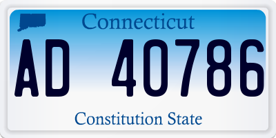 CT license plate AD40786