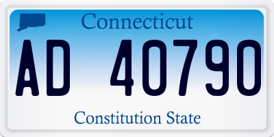 CT license plate AD40790