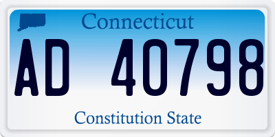 CT license plate AD40798