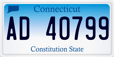 CT license plate AD40799