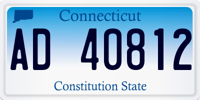 CT license plate AD40812
