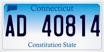 CT license plate AD40814