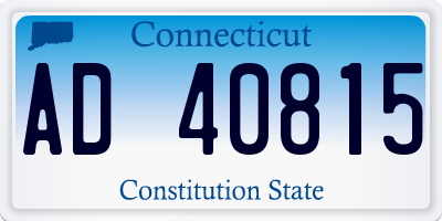 CT license plate AD40815