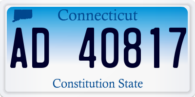 CT license plate AD40817