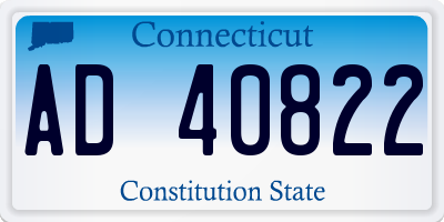 CT license plate AD40822