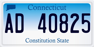 CT license plate AD40825