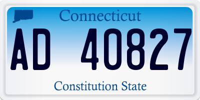 CT license plate AD40827