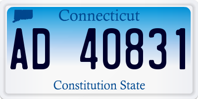 CT license plate AD40831