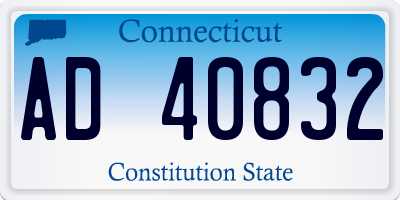 CT license plate AD40832