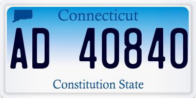 CT license plate AD40840