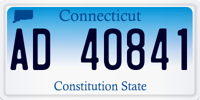 CT license plate AD40841