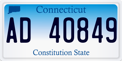 CT license plate AD40849