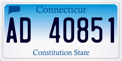 CT license plate AD40851