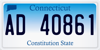 CT license plate AD40861