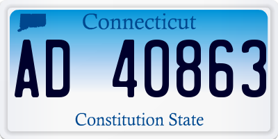 CT license plate AD40863