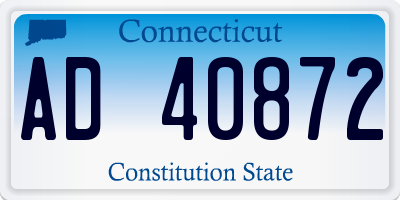 CT license plate AD40872