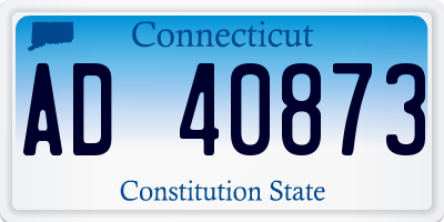 CT license plate AD40873