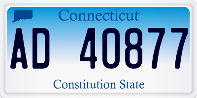CT license plate AD40877