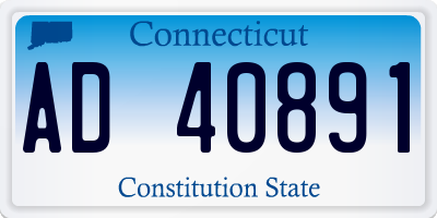 CT license plate AD40891