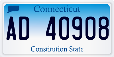 CT license plate AD40908