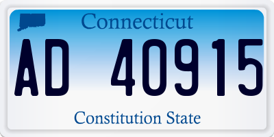 CT license plate AD40915