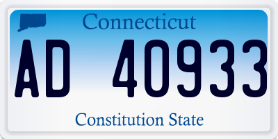 CT license plate AD40933