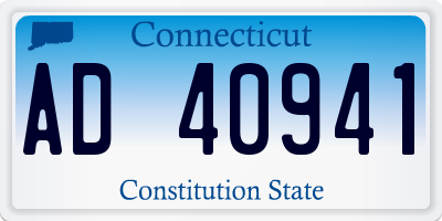 CT license plate AD40941