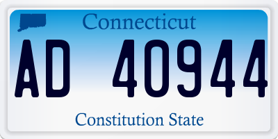 CT license plate AD40944