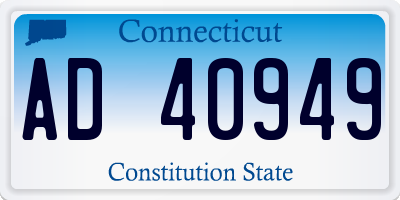 CT license plate AD40949