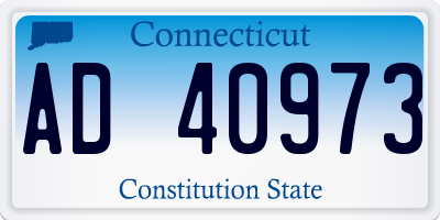 CT license plate AD40973