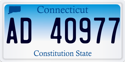 CT license plate AD40977