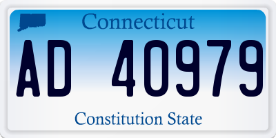CT license plate AD40979
