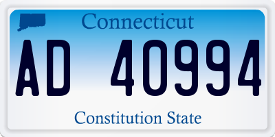 CT license plate AD40994